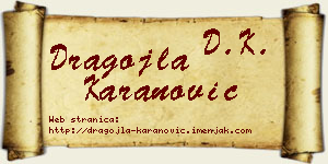 Dragojla Karanović vizit kartica